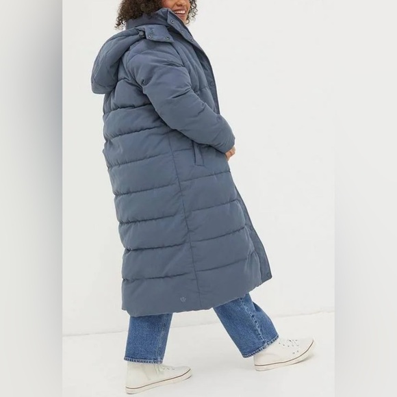 NWT - Fat Face Women’s Quilted Hooded Long Puffer - US 10/L - Picture 4 of 16